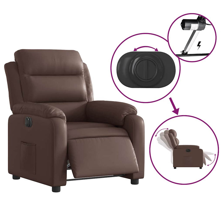 Elektronisk Reclinerfåtölj Konstläder