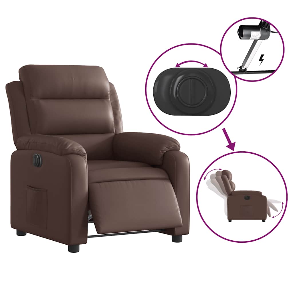 Elektronisk Reclinerfåtölj Konstläder