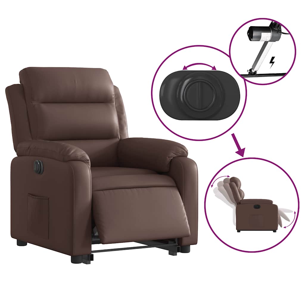 Reclinerfåtölj Med Uppresningshjälp Konstläder