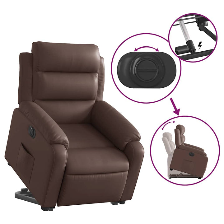 Reclinerfåtölj Med Uppresningshjälp Konstläder
