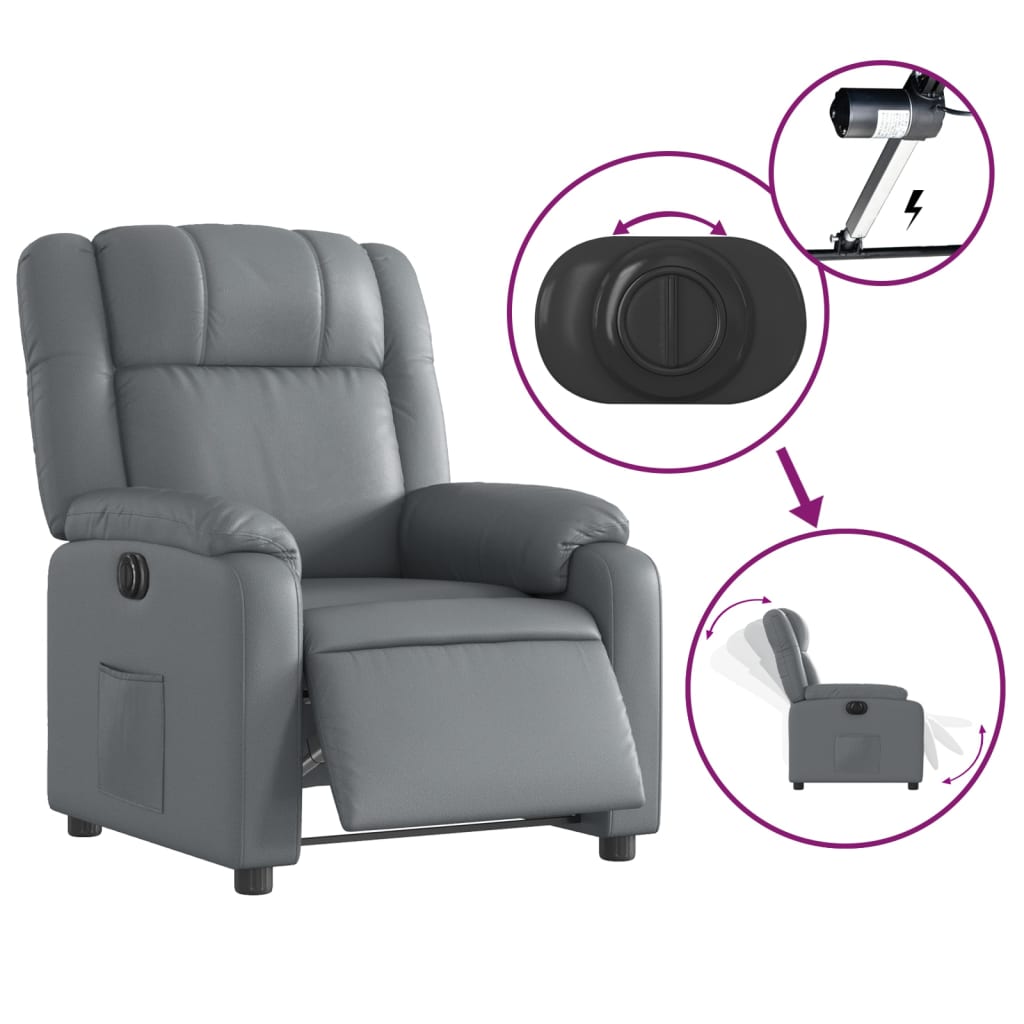 Elektrisk Reclinerfåtölj Konstläder