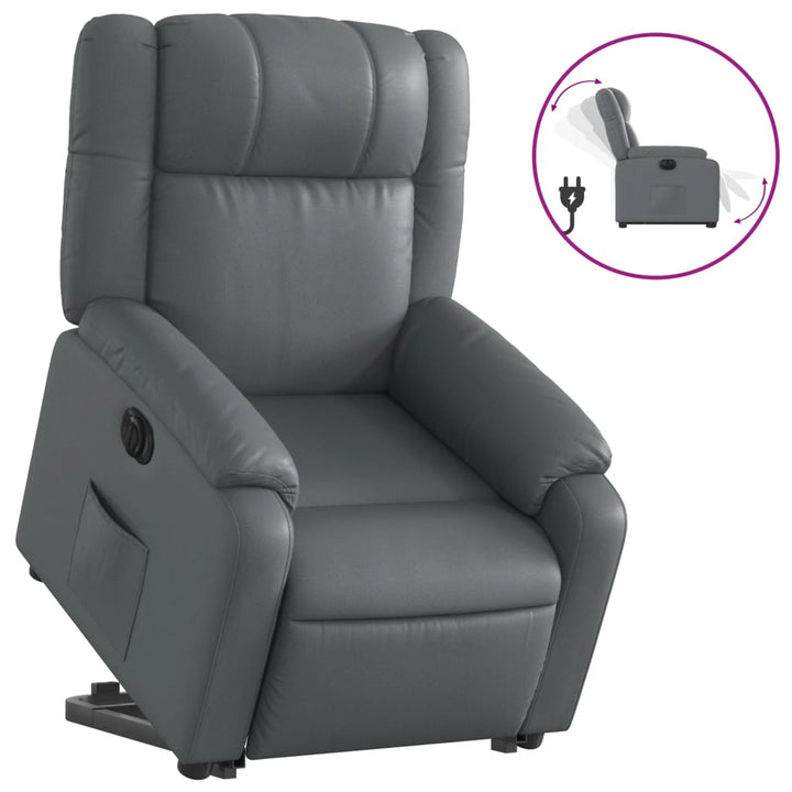 Reclinerfåtölj Med Uppresningshjälp Konstläder