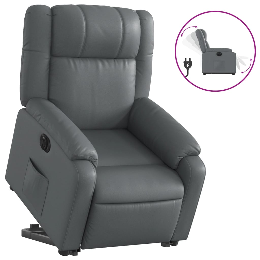 Reclinerfåtölj Med Uppresningshjälp Konstläder