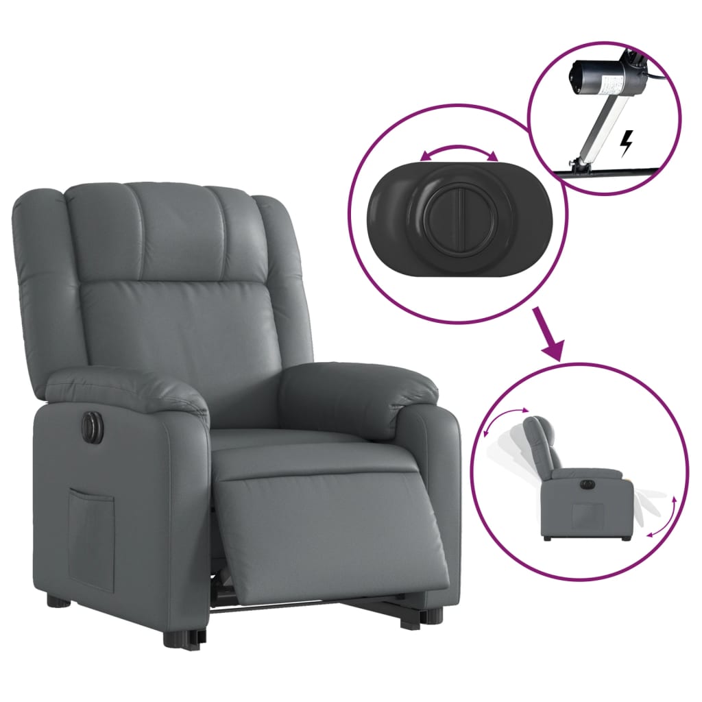 Reclinerfåtölj Med Uppresningshjälp Konstläder