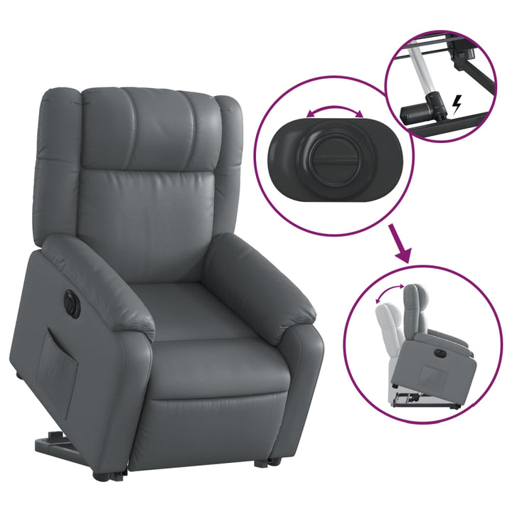 Reclinerfåtölj Med Uppresningshjälp Konstläder