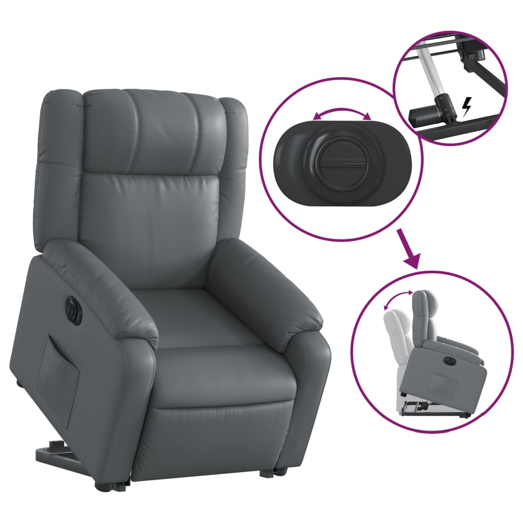 Reclinerfåtölj Med Uppresningshjälp Konstläder
