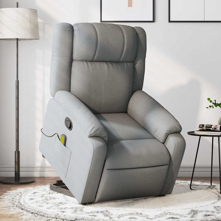 Elektrisk Massagefåtölj Med Uppresningshjälp Tyg