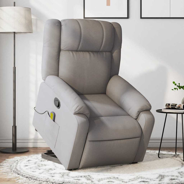 Elektrisk Massagefåtölj Med Uppresningshjälp Tyg