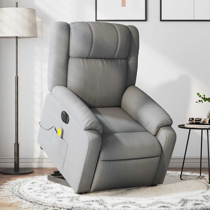 Elektrisk Massagefåtölj Med Uppresningshjälp Tyg