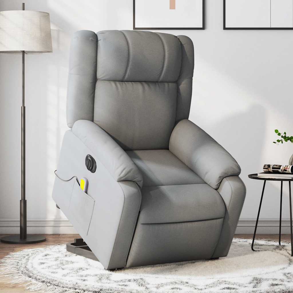 Elektrisk Massagefåtölj Med Uppresningshjälp Tyg