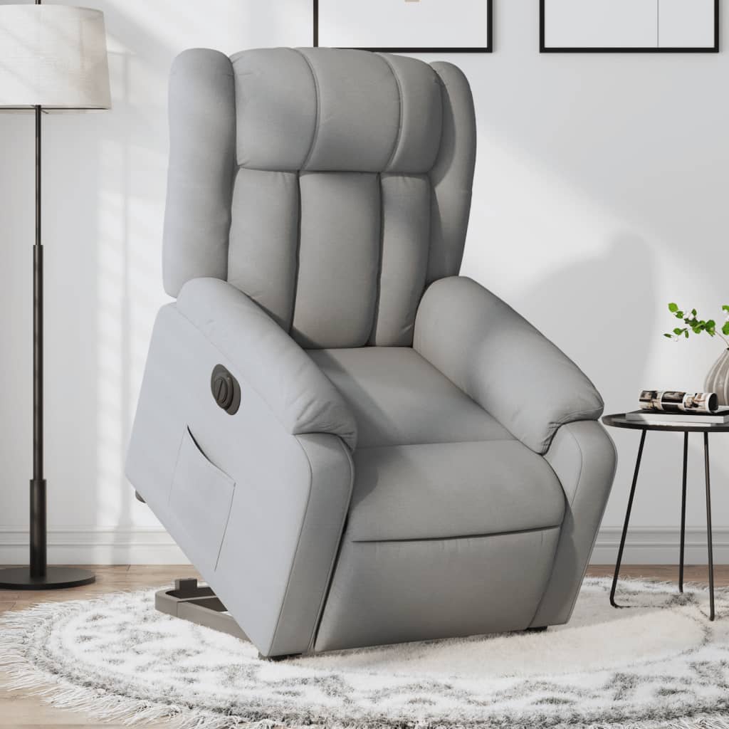 Elektrisk Massagefåtölj Med Uppresningshjälp Tyg