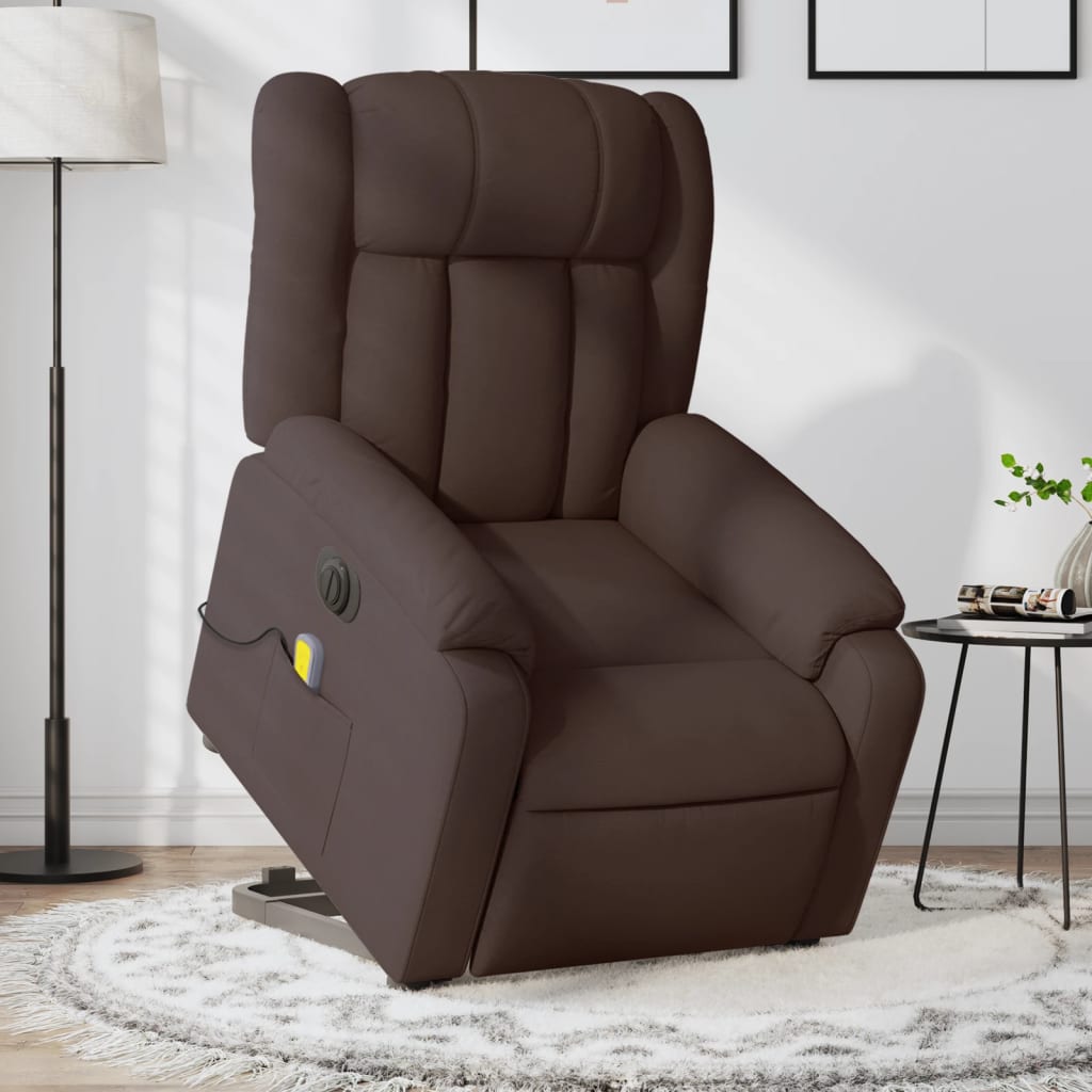 Elektrisk Massagefåtölj Med Uppresningshjälp Tyg