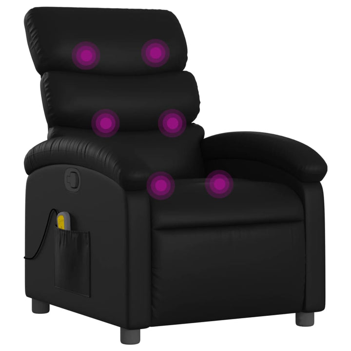 Massagefåtölj Svart Konstläder