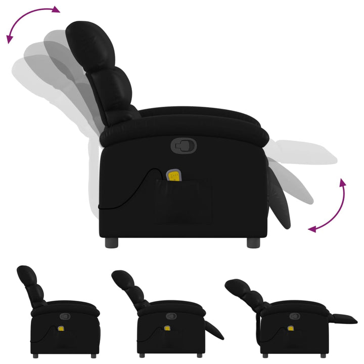 Massagefåtölj Svart Konstläder