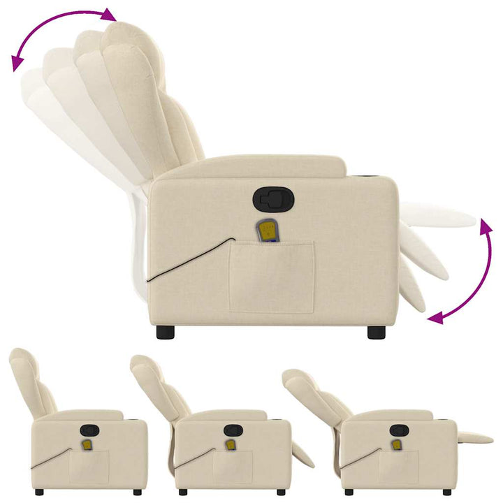Massagefåtölj Färgad Tyg
