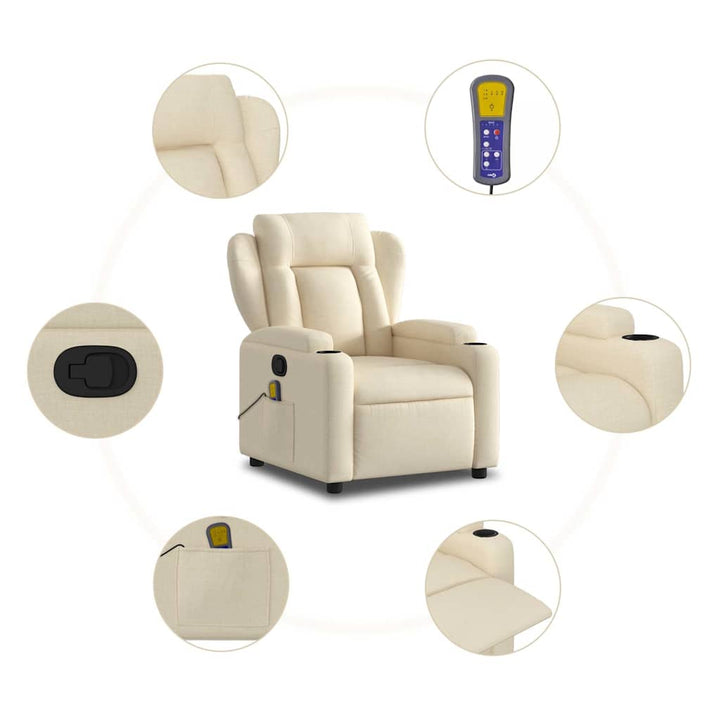 Massagefåtölj Färgad Tyg