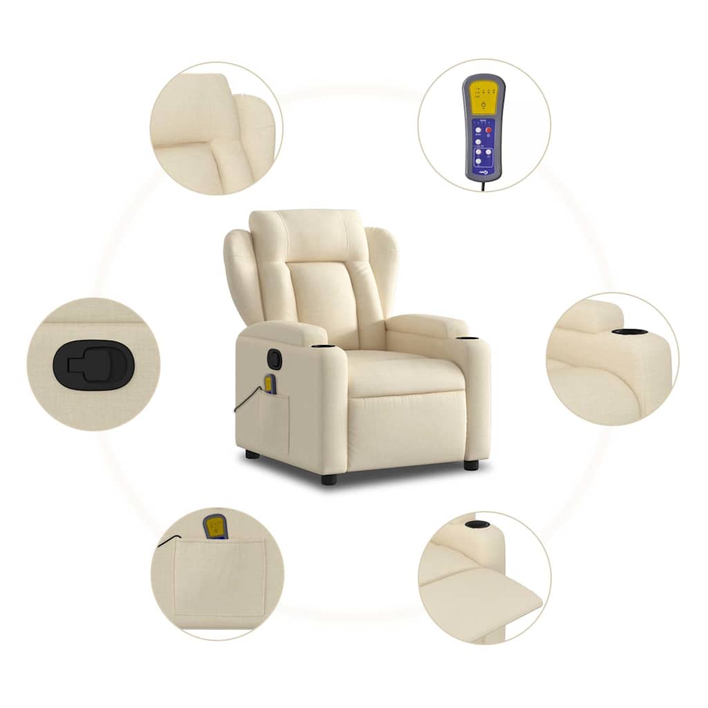 Massagefåtölj Färgad Tyg