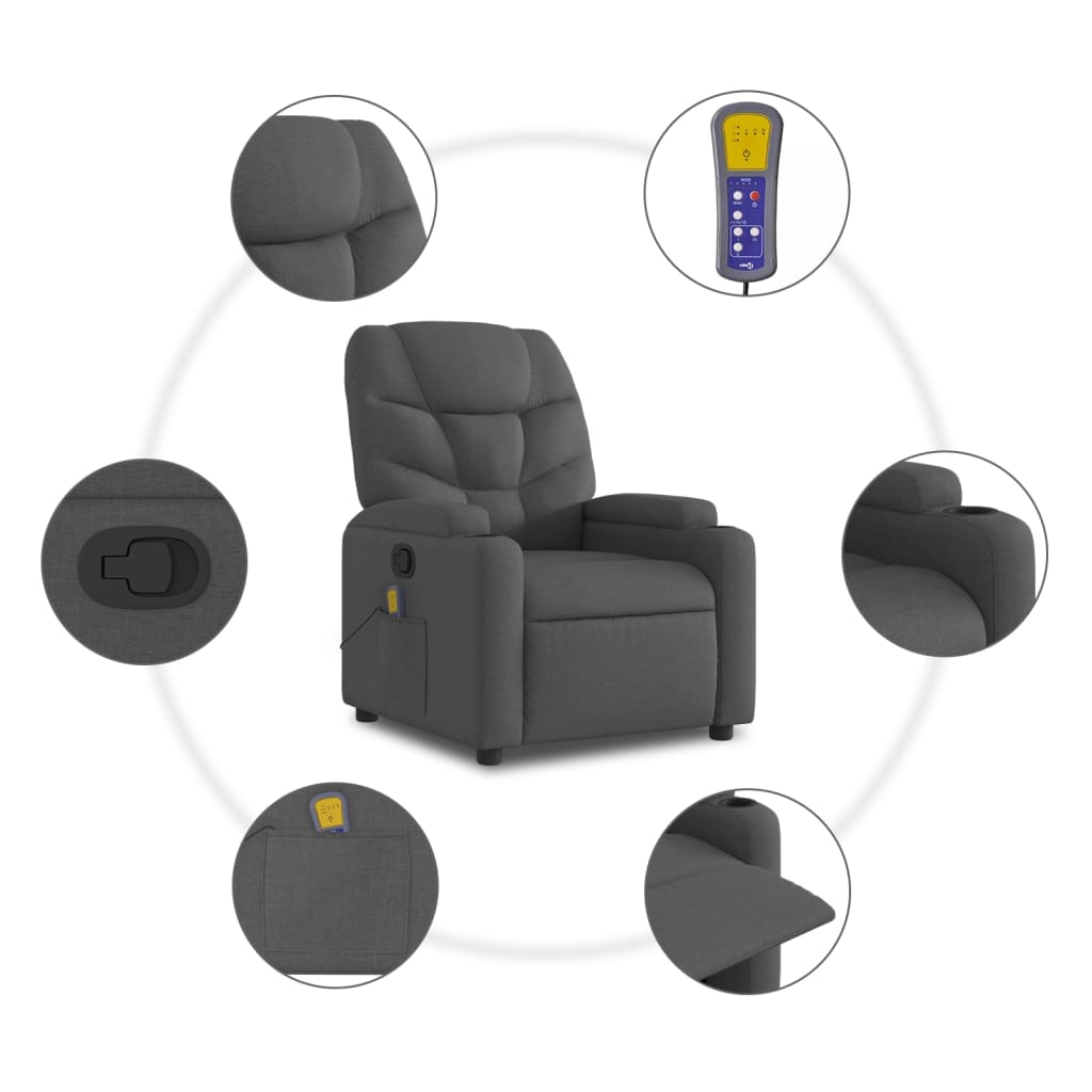 Massagefåtölj Tyg