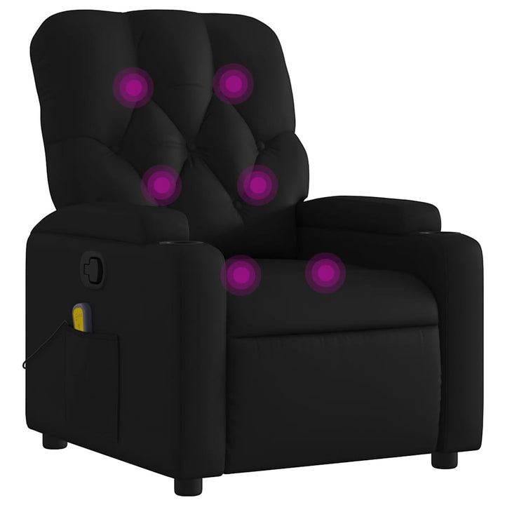 Massagefåtölj Svart Konstläder