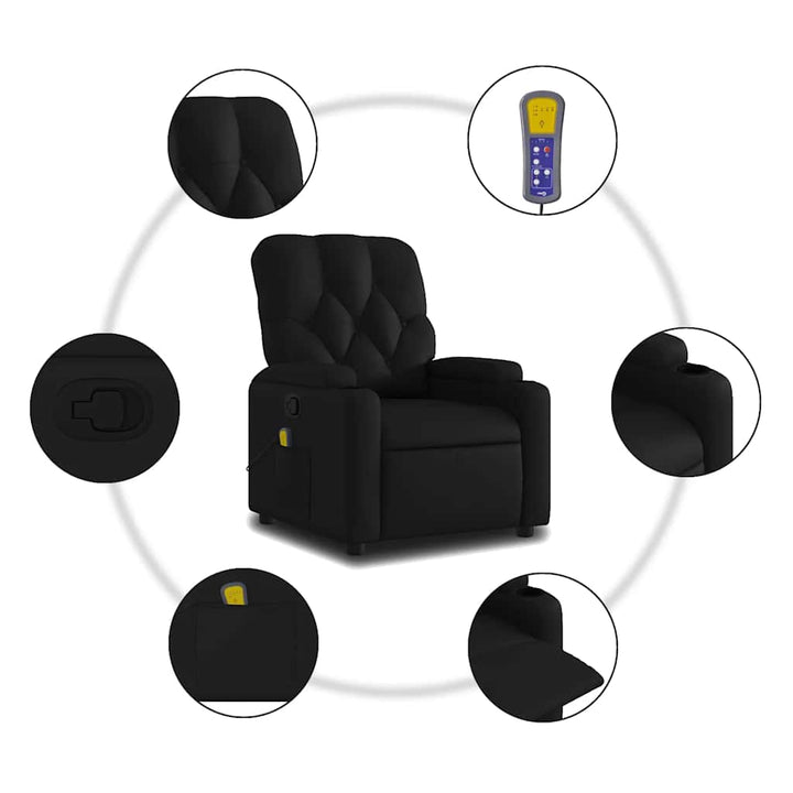 Massagefåtölj Svart Konstläder