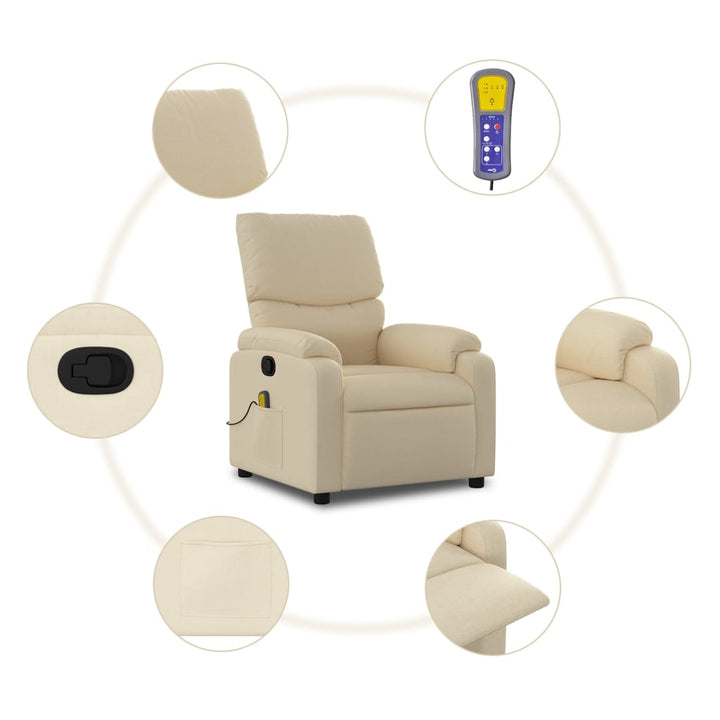 Massagefåtölj Färgad Tyg