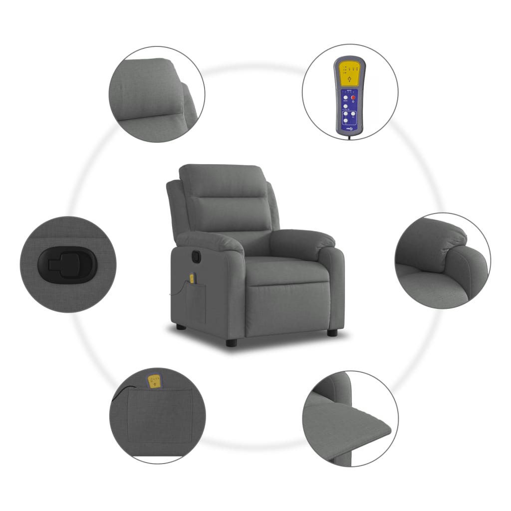Massagefåtölj Tyg