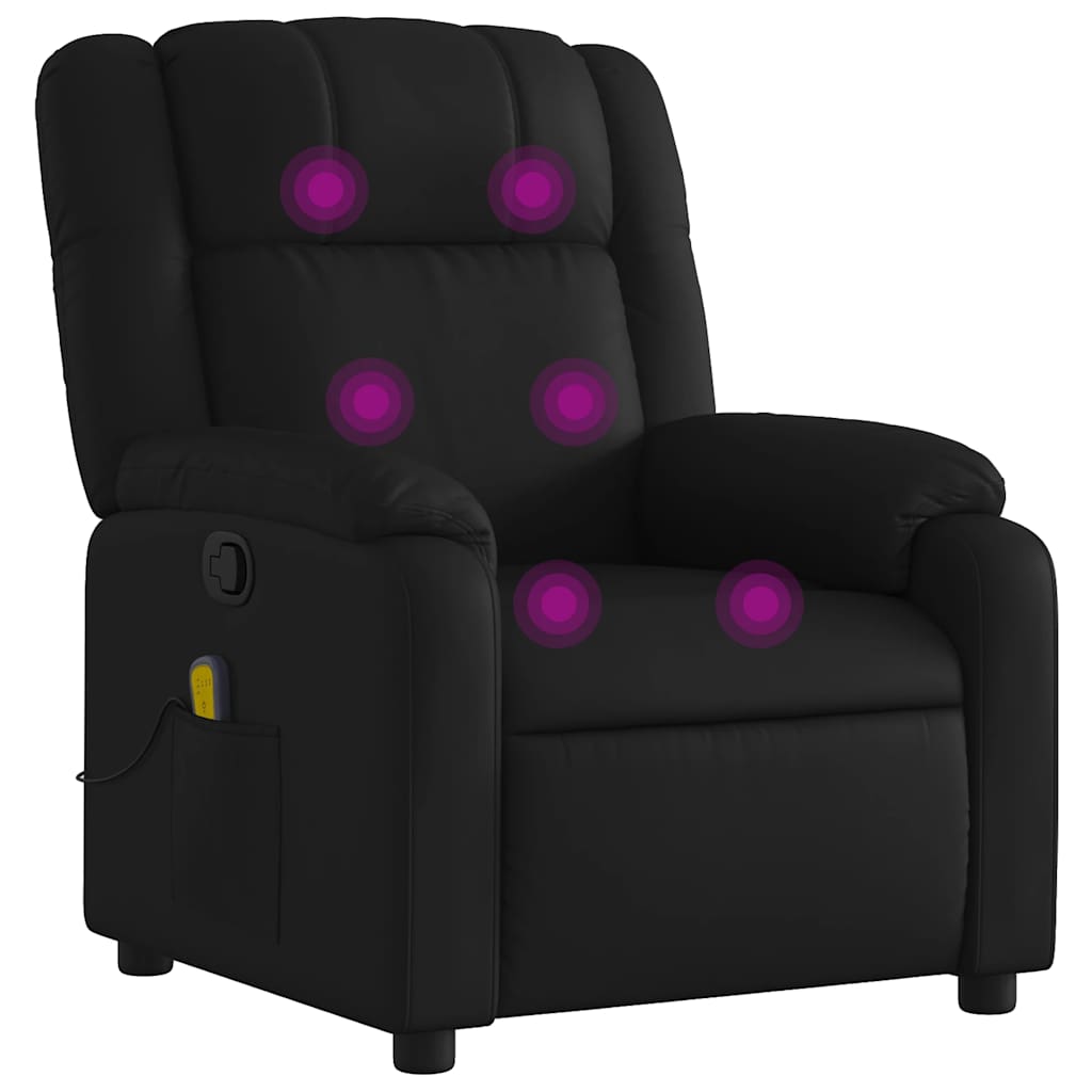 Massagefåtölj Svart Konstläder