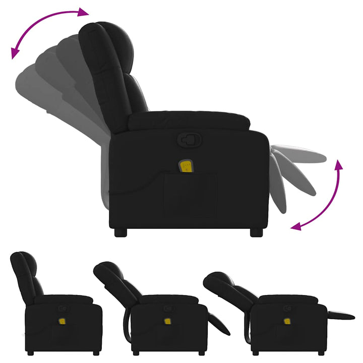 Massagefåtölj Svart Konstläder