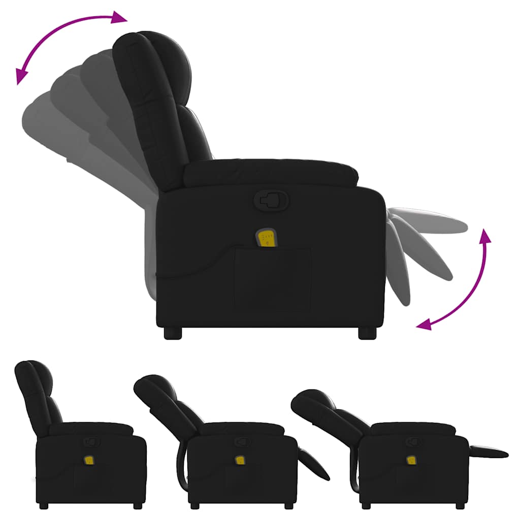 Massagefåtölj Svart Konstläder