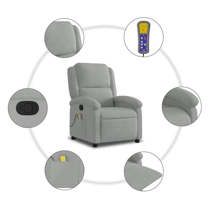 Massagefåtölj Sammet