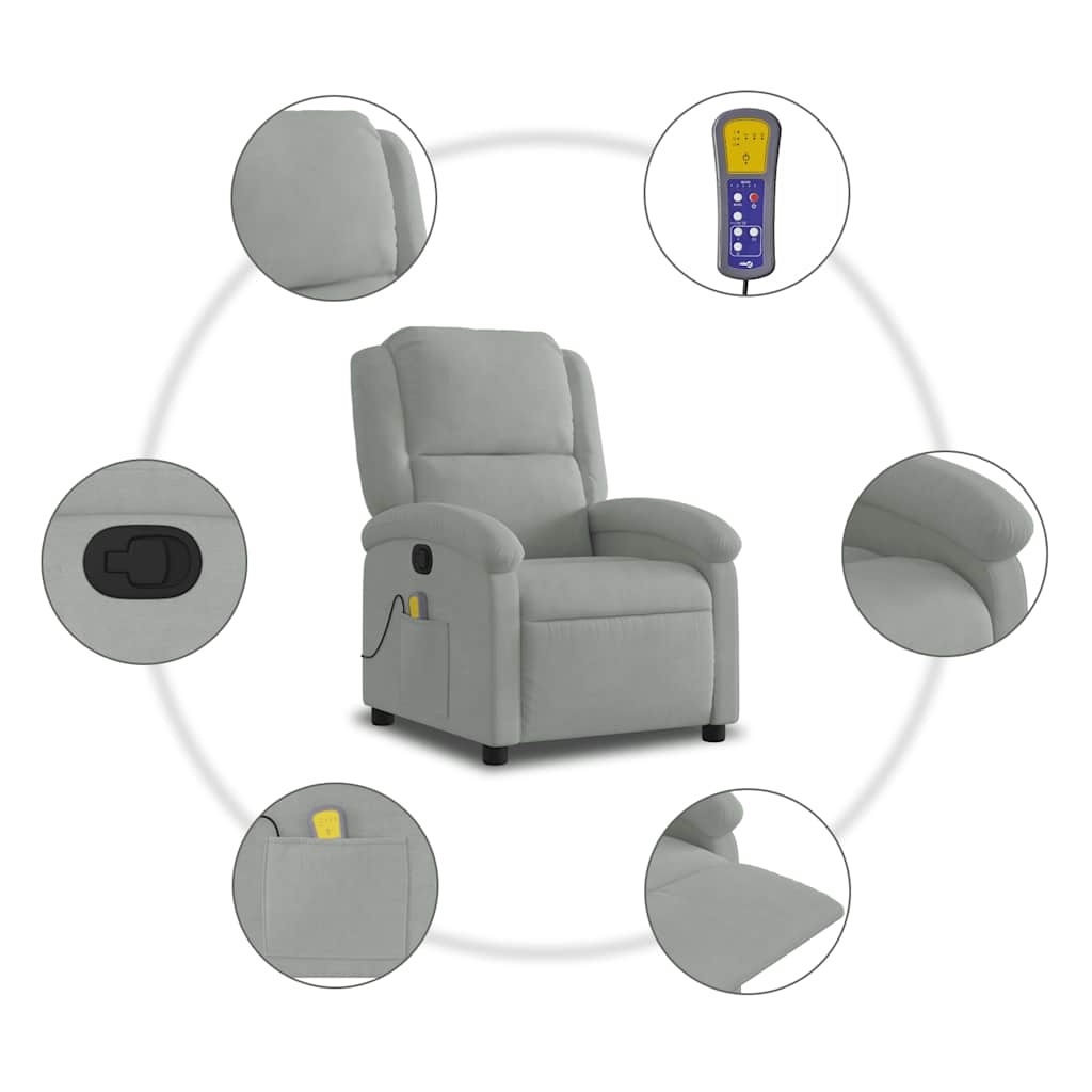 Massagefåtölj Sammet