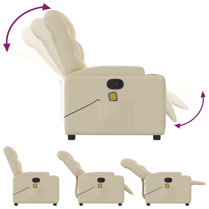Massagefåtölj Färgad Tyg