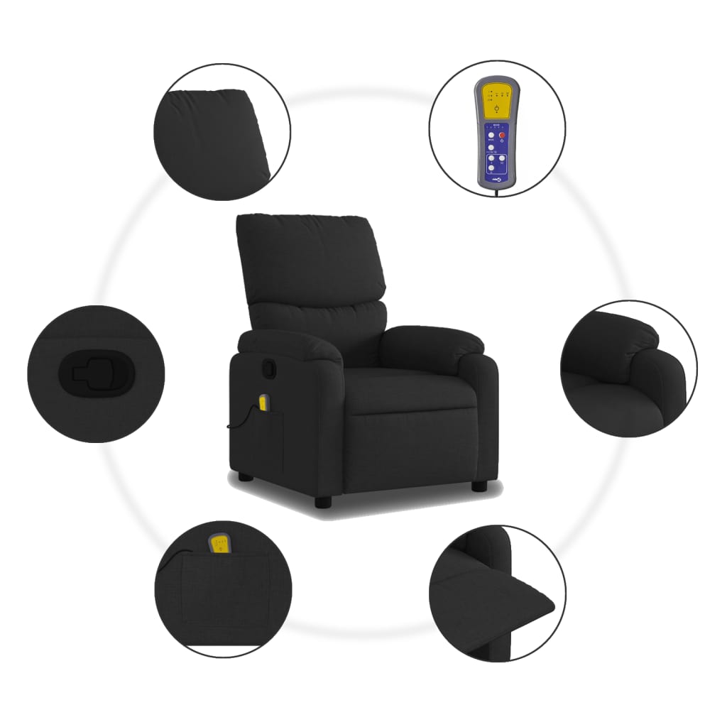 Massagefåtölj Tyg