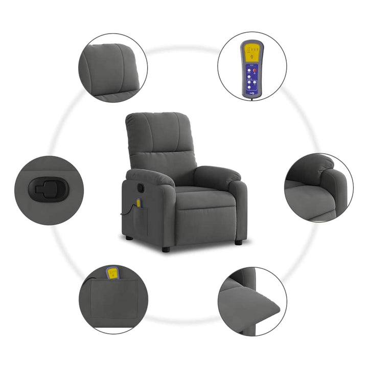 Massagefåtölj Mikrofibertyg