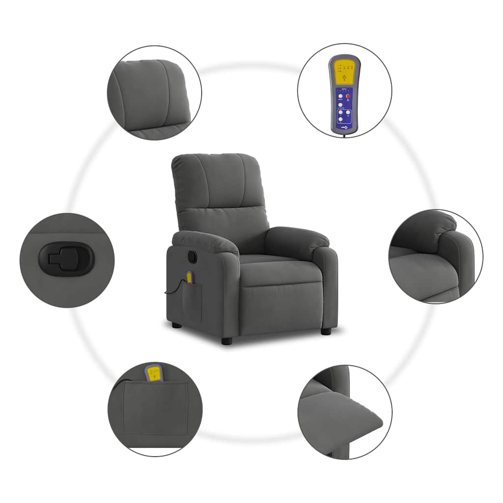 Massagefåtölj Mikrofibertyg