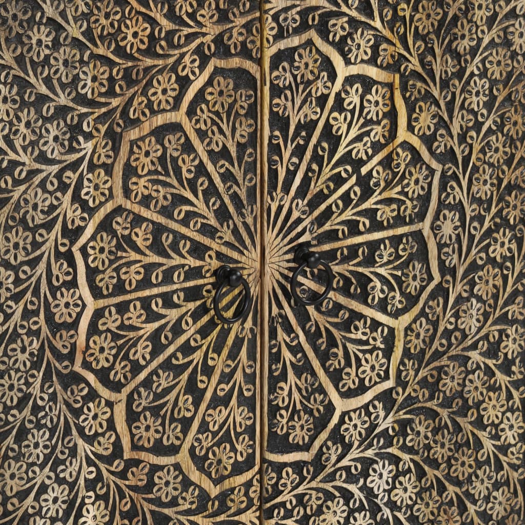 Sidoskåp 3 St 60X33X75 Cm Massivt Mangoträ
