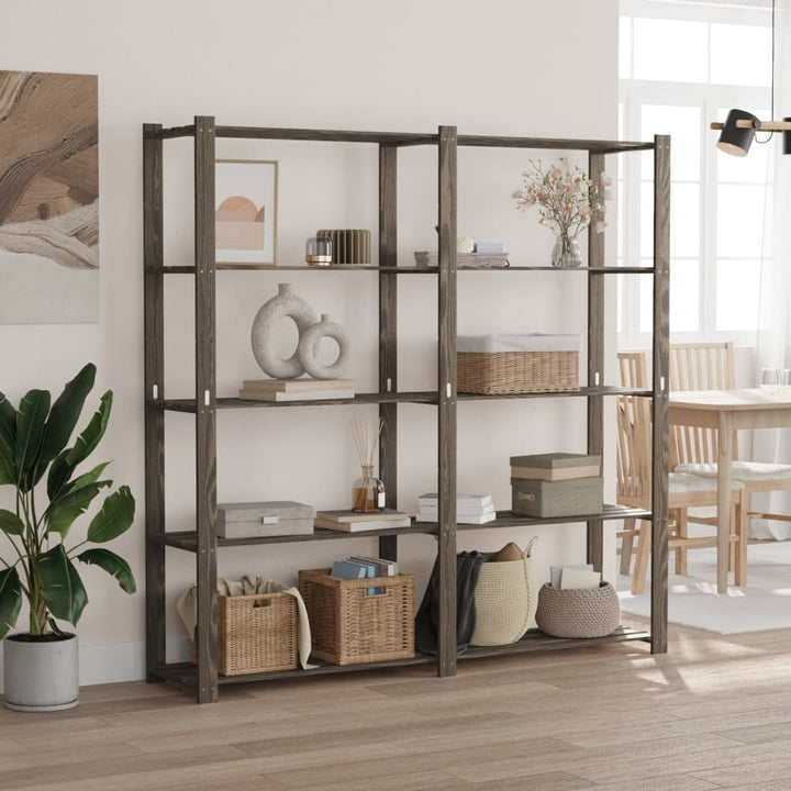 Förvaringshylla 3 Hyllplan 80X38X90 Massiv Furu