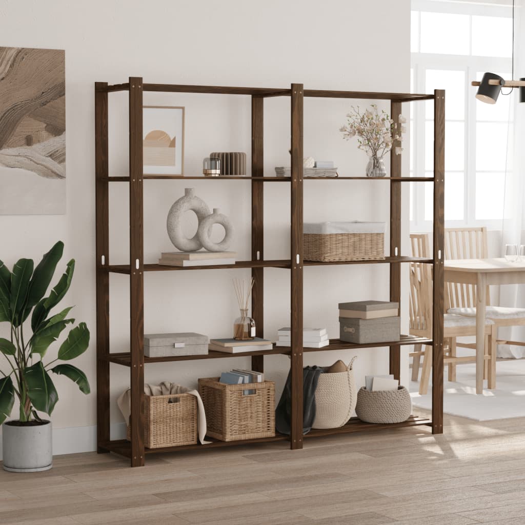 Förvaringshylla 3 Hyllplan 80X38X90 Massiv Furu