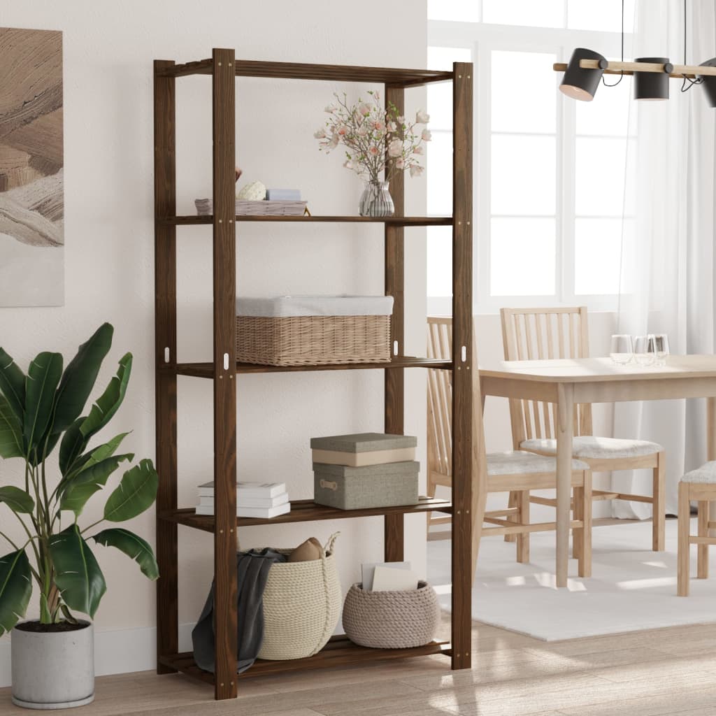 Förvaringshylla 3 Hyllplan 80X38X90 Massiv Furu