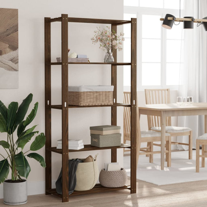 Förvaringshylla 3 Hyllplan 80X38X90 Massiv Furu
