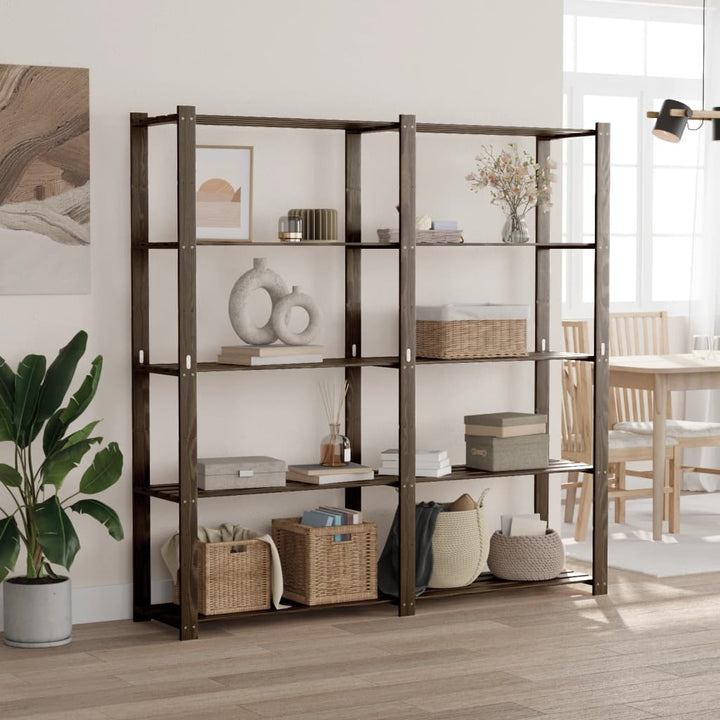 Förvaringshylla 3 Hyllplan 80X38X90 Massiv Furu