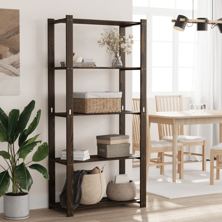 Förvaringshylla 3 Hyllplan 80X38X90 Massiv Furu
