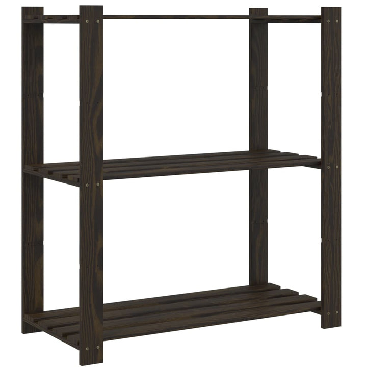 Förvaringshylla 3 Hyllplan 80X38X90 Massiv Furu