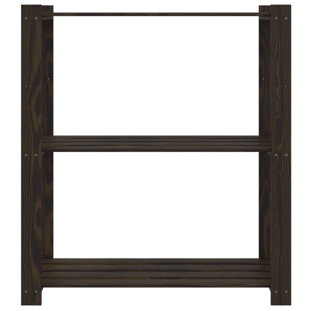 Förvaringshylla 3 Hyllplan 80X38X90 Massiv Furu