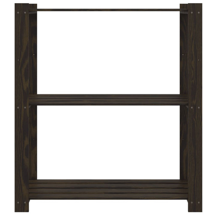 Förvaringshylla 3 Hyllplan 80X38X90 Massiv Furu