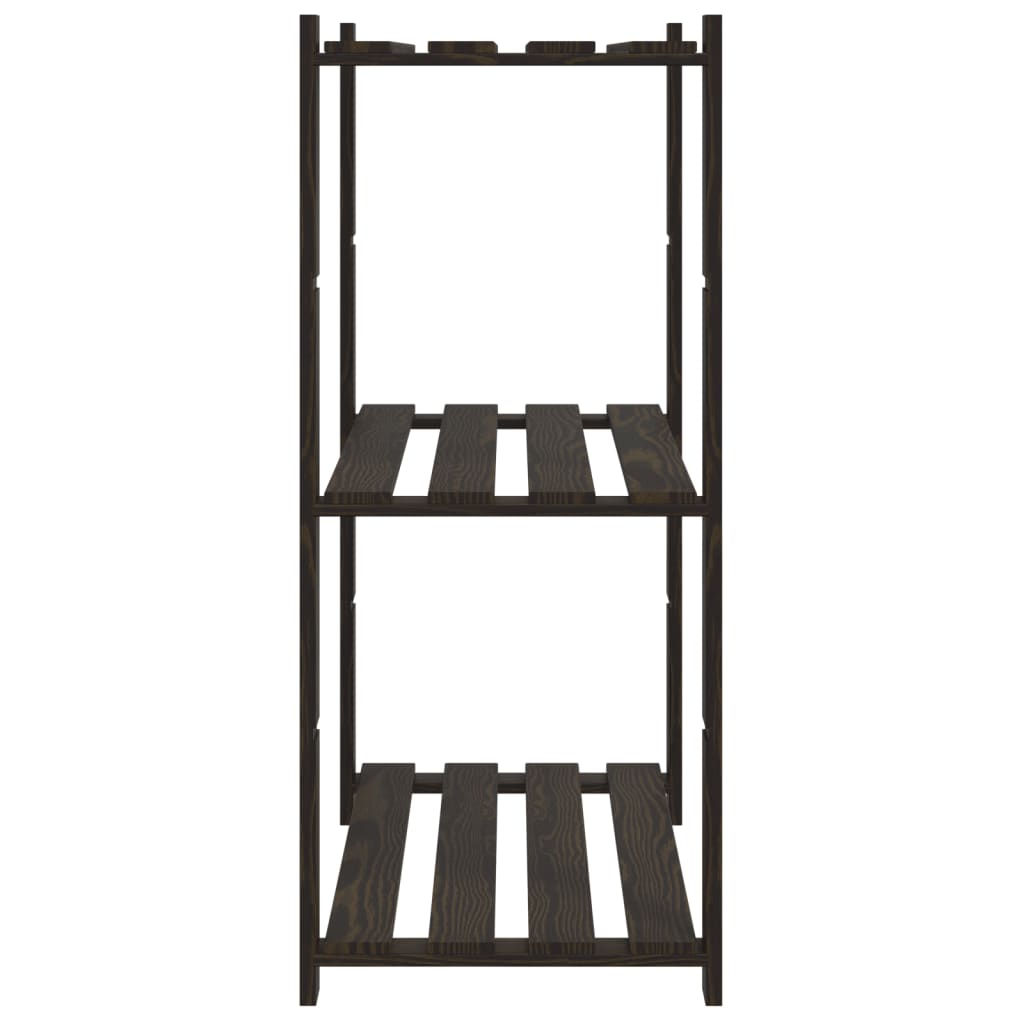 Förvaringshylla 3 Hyllplan 80X38X90 Massiv Furu