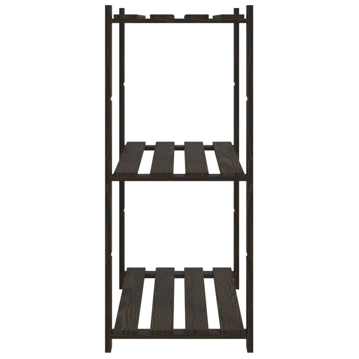 Förvaringshylla 3 Hyllplan 80X38X90 Massiv Furu