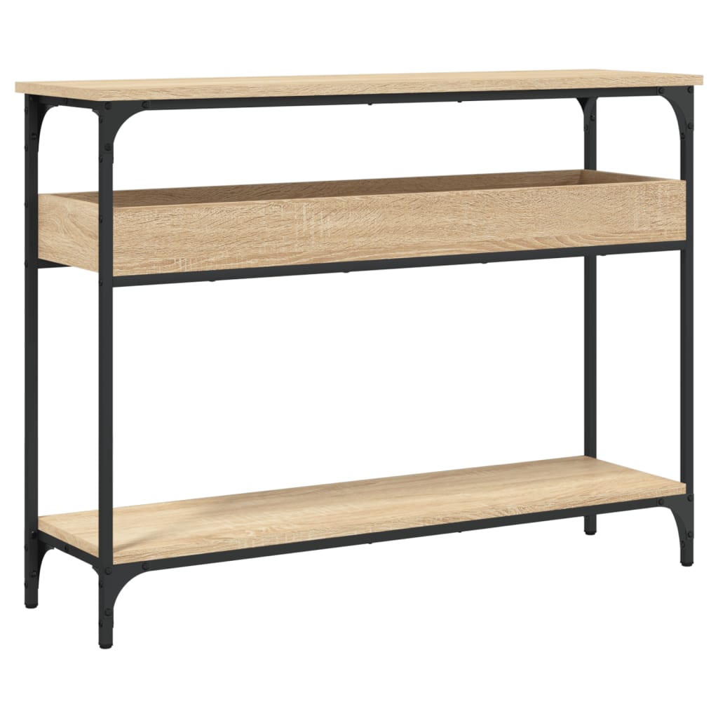 Konsolbord Med Hylla 100X29X75Cm Konstruerat Trä