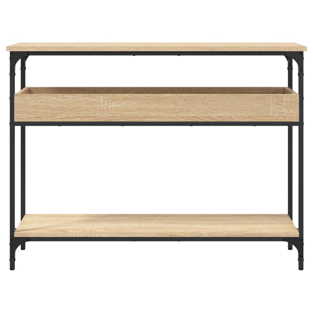 Konsolbord Med Hylla 100X29X75Cm Konstruerat Trä