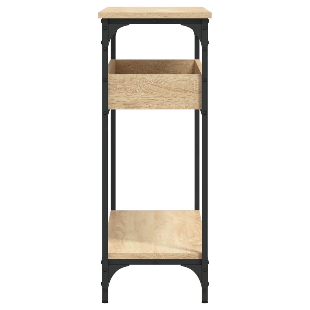Konsolbord Med Hylla 100X29X75Cm Konstruerat Trä